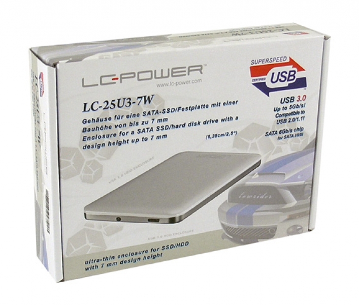 LC Power HDD Rack LC Power 2.5" LC-25U3-7W SATA White USB3