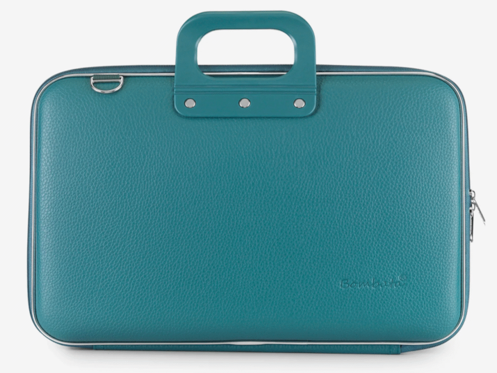 Bombata Torba classic vinil laptop briefcase 15", Teal Blue, E00332 25