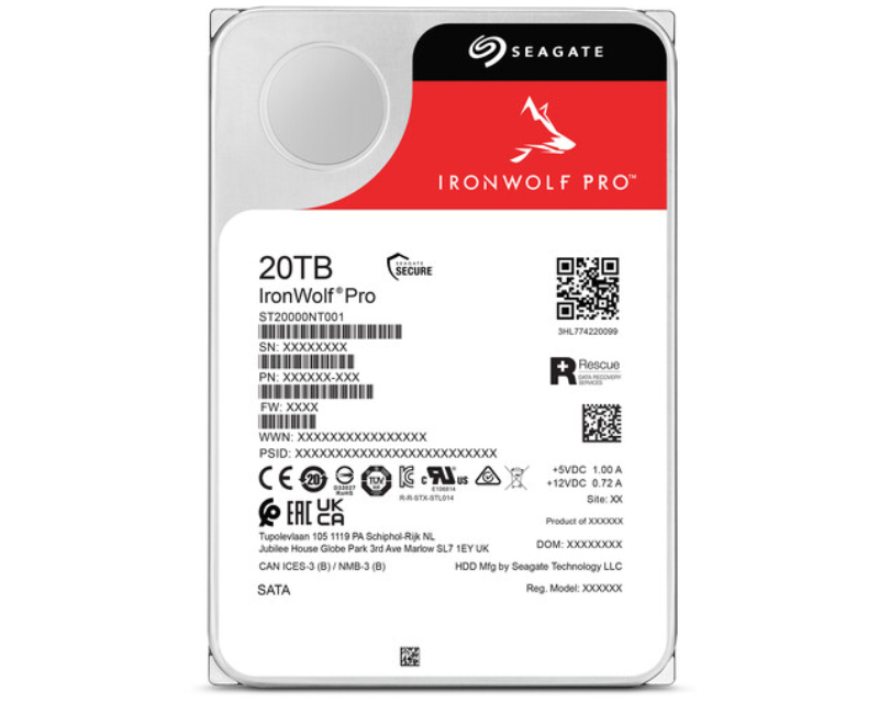 20TB 3.5" SATA III 256MB 7200rpm ST20000NT001 IronWolf Pro hard disk