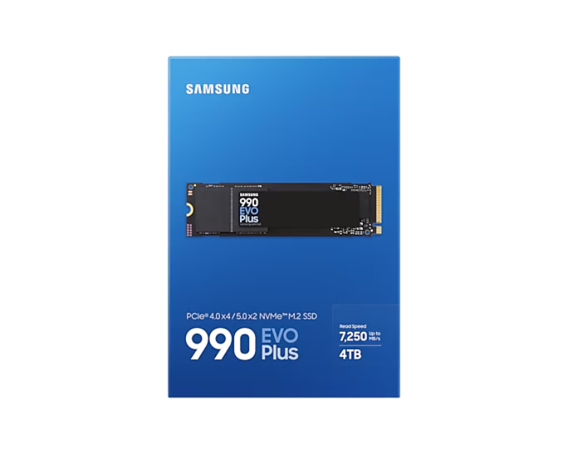 SAMSUNG 4TB M.2 NVMe MZ-V9S4T0BW 990 EVO Plus Series SSD, MZ-V9S4T0BW