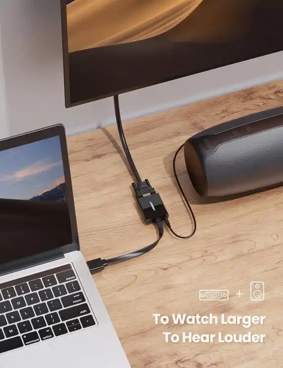 Adapter koverter HDMI-VGA M/Ž Ugreen MM103 0.25m