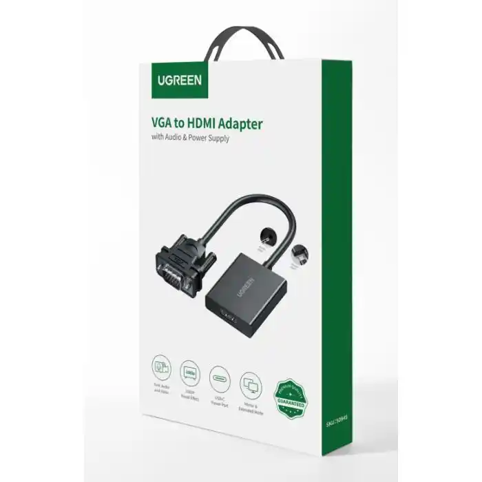 Adapter koverter HDMI-VGA M/Ž Ugreen MM103 0.25m