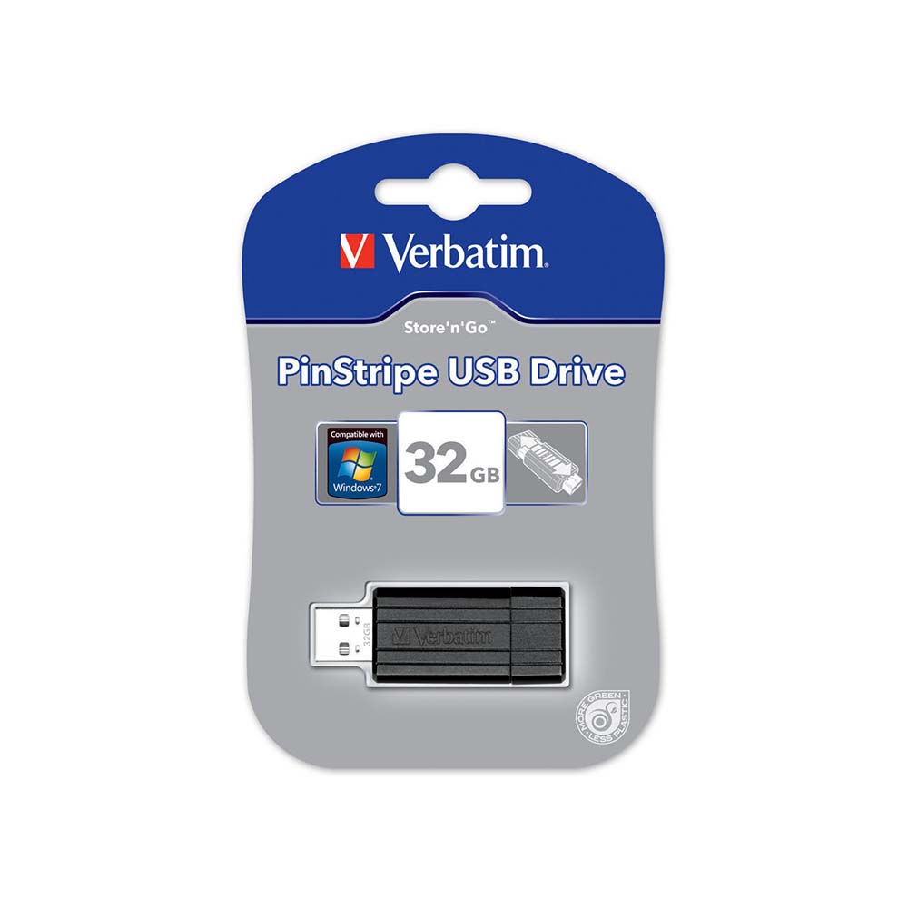 Verbatim PinStripe 32GB USB 2.0 Flash Drive