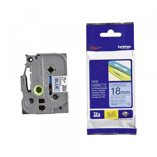 BROTHER Lam traka 18mm crno plavo TZE541