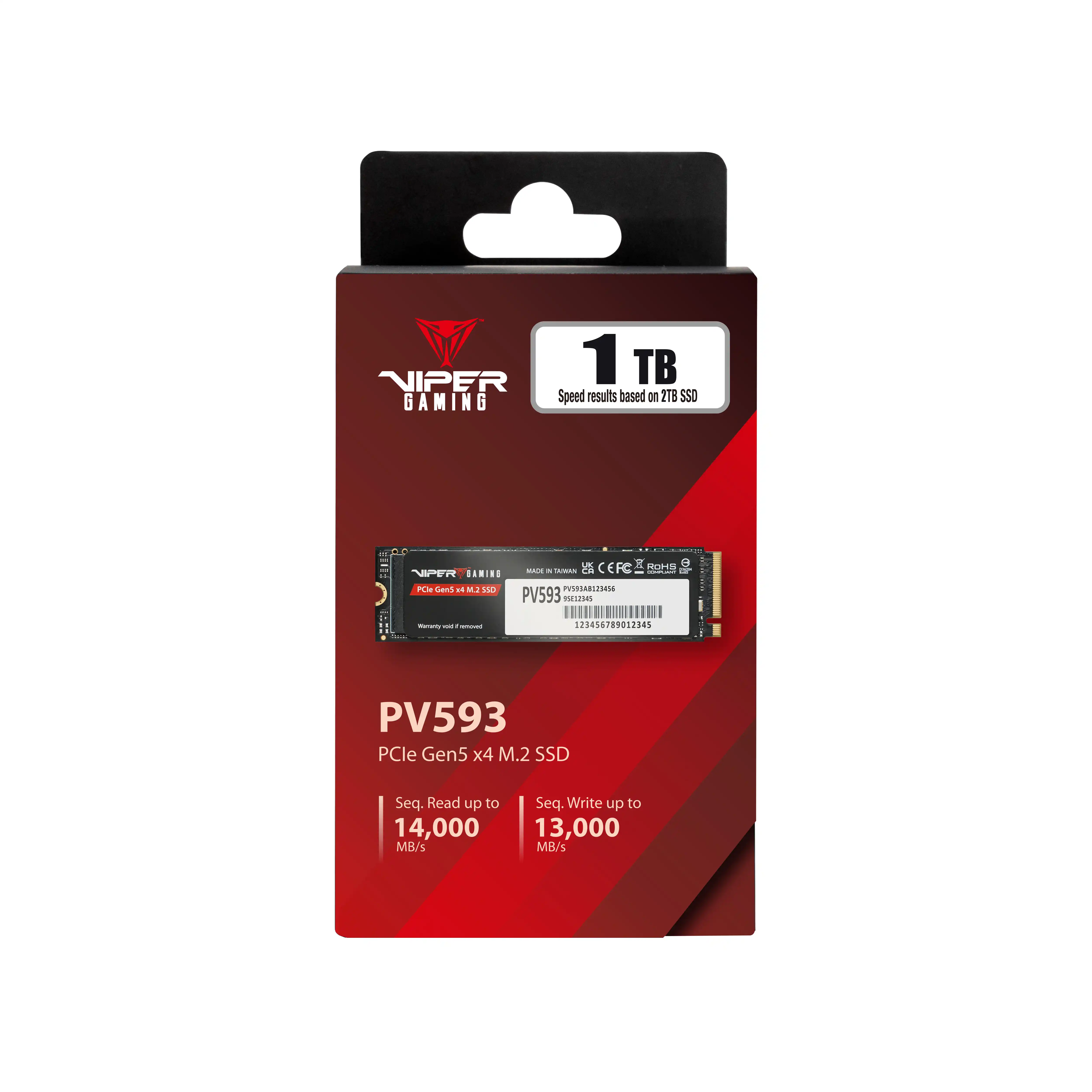 SSD M.2 NVMe 1TB Gen 5.0 Patriot PV593 14000MBs/13000MBs PV593P1TBM28H