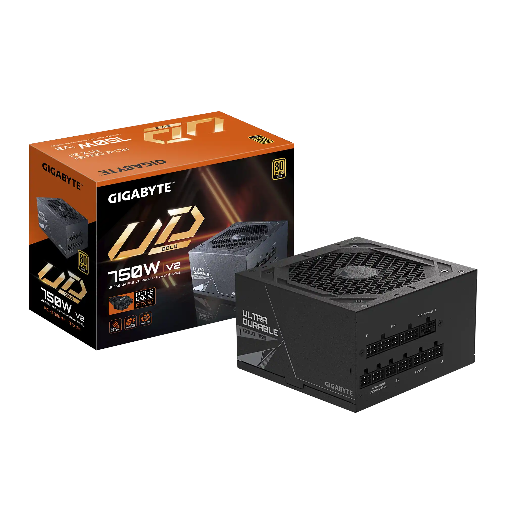 Gigabyte Napajanje 750W Gigabyte GP-UD750GM PG5 V2 Gold- modularno