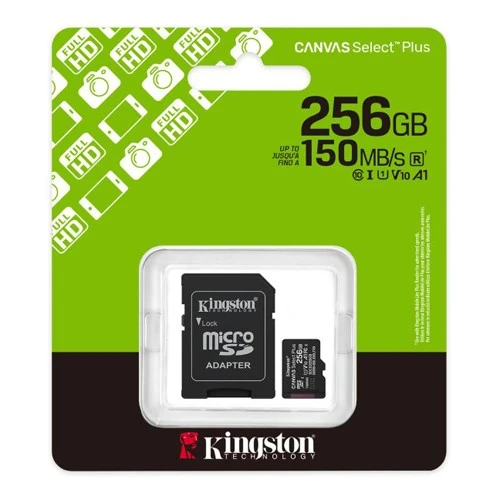 KINGSTON Memory Card microSDXC 256 GB Class10 100 MBs 85 MB SDCS3256GB