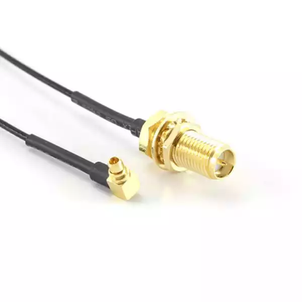 Kabl MMCX (90° m) – RP-SMA (ž) Bulkhead, 17cm
