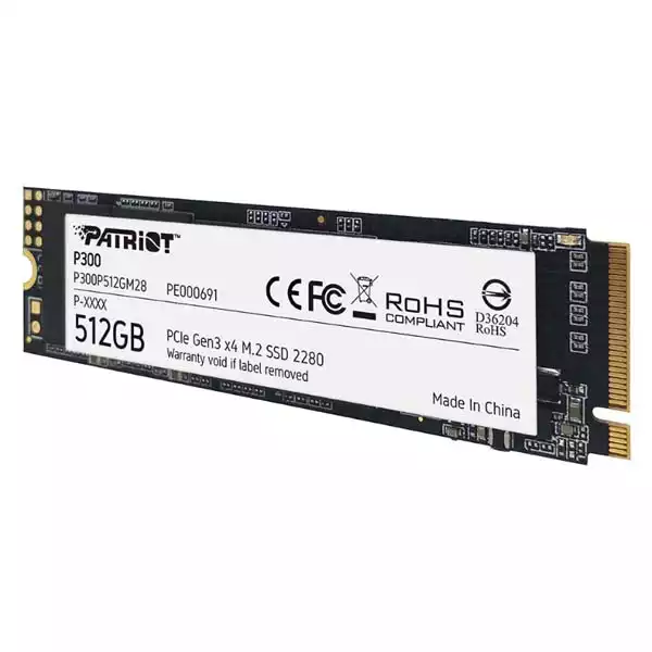 Patriot M.2 NVMe SSD 512GB P300 (1700/1100 MB/s, P300P512GM28)