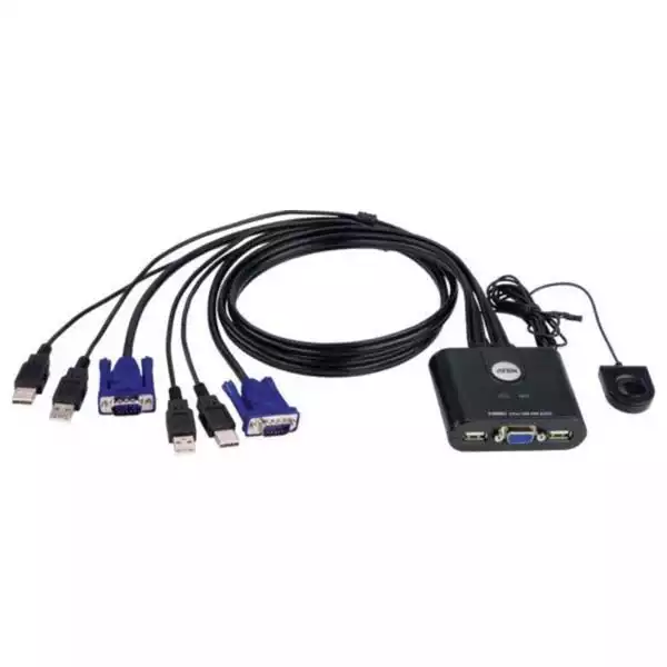 KVM Switch Aten CS22U, 2-Port USB, Pocket Series