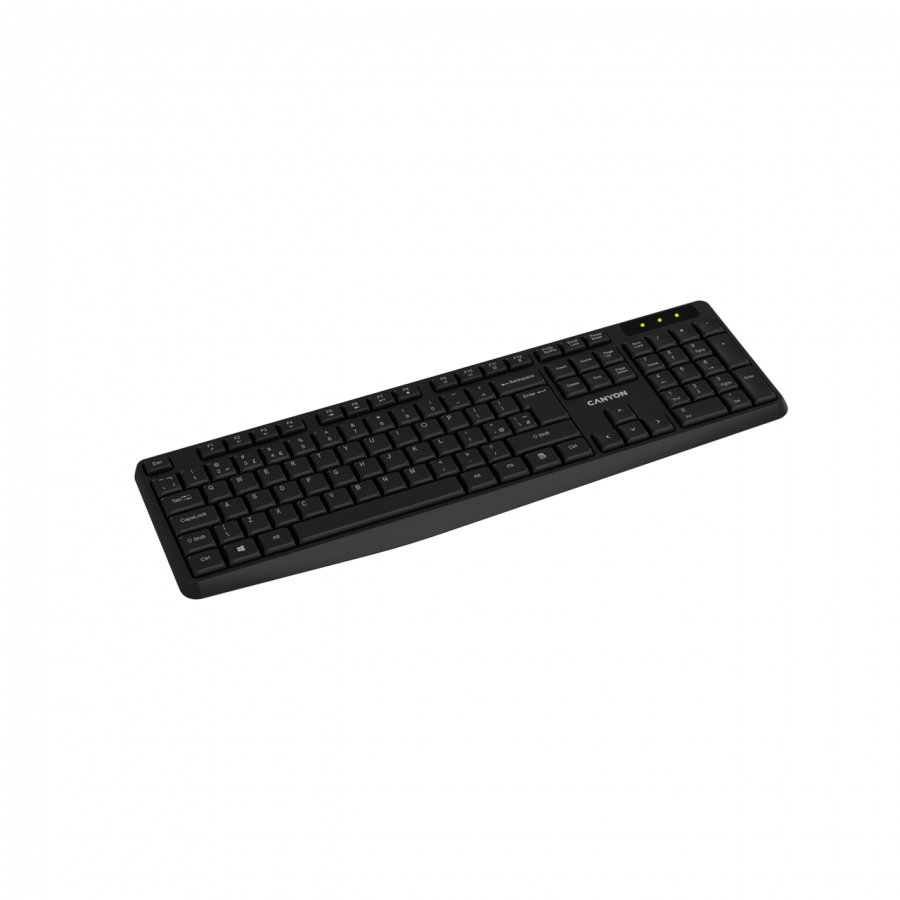 CANYON Keyboard KB-W01 EN/AD Wireless Black