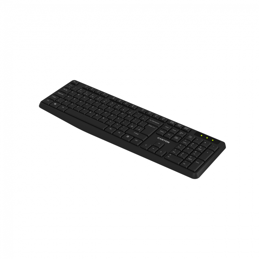 CANYON Keyboard KB-W01 EN/AD Wireless Black