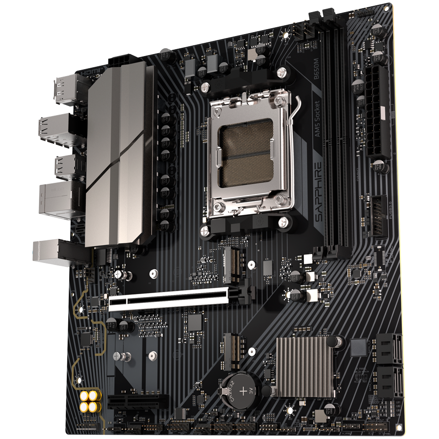 SAPPHIRE B650M-E, 1XDP, 1XHDMI, 2XU3, 6XU2, 2XM2, 4XSATA, M-ATX FULL