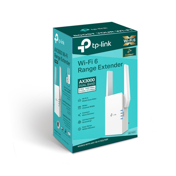 TP-Link AX3000 Mesh Range Extender – RE705X