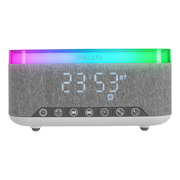 Zvučnik Mikado MD-W8 1200mah, 10W lampa/alarm/wireless punjač/sivi