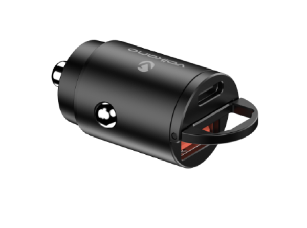 Razno USB auto punjač Volkano Obscurix Series VK-8007-BK 30W USB-A + USB-C