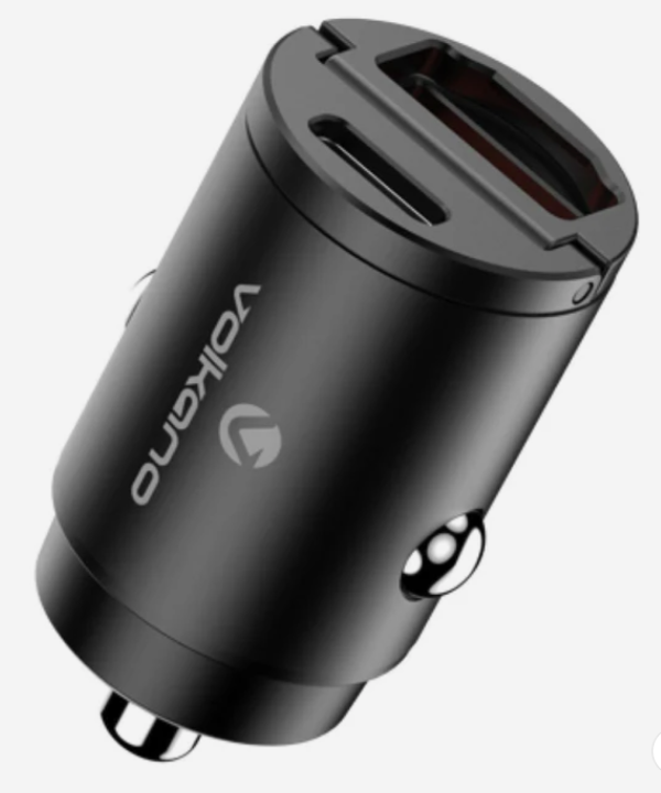 Razno USB auto punjač Volkano Obscurix Series VK-8007-BK 30W USB-A + USB-C