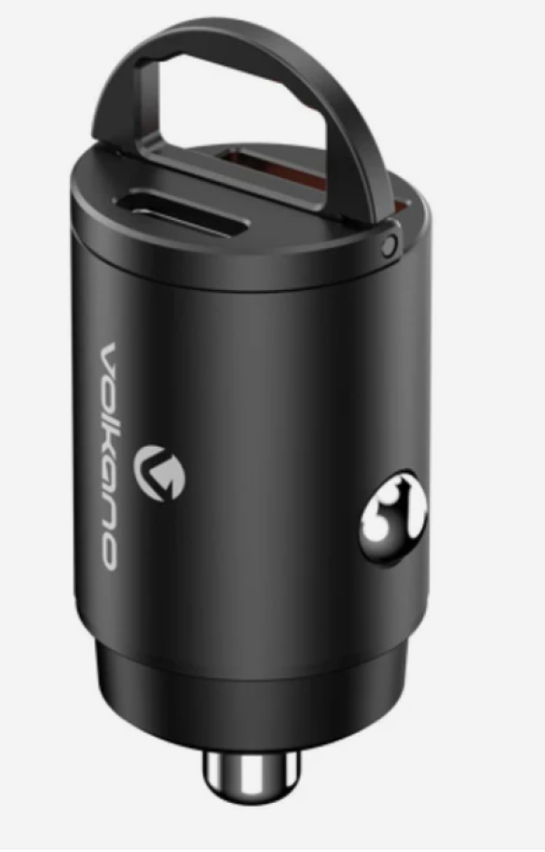 Razno USB auto punjač Volkano Obscurix Series VK-8007-BK 30W USB-A + USB-C