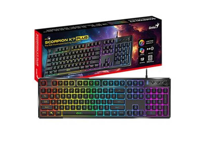 Genius SCORPION K7, AL, BLK, US, USB