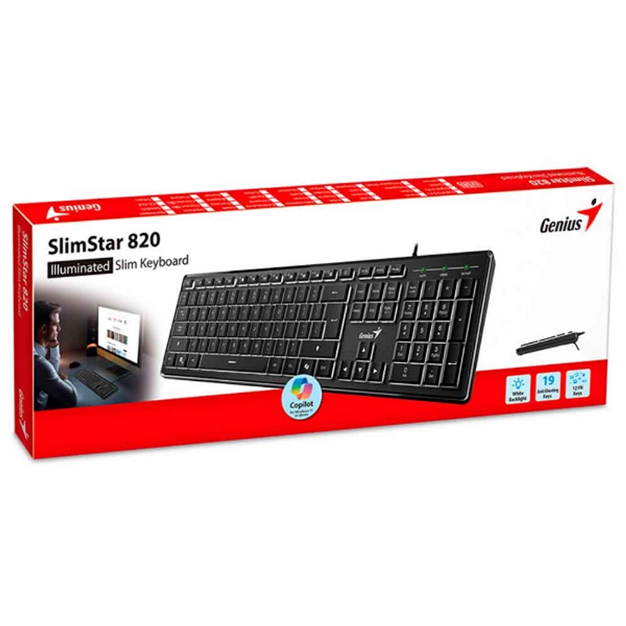 Genius SlimStar 820,BLK,SER,USB