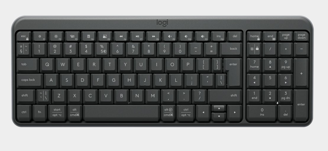 Logitech K250 Wireless Keyboard Graphite US, New