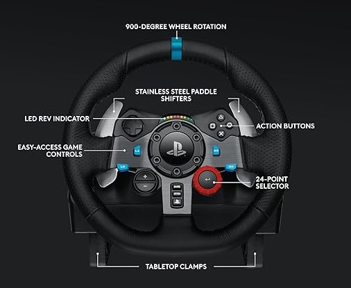 Logitech G29 Driving Force Gaming Racing Wheel + Logitech Shifter