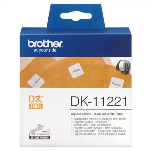 BROTHER Kvadratne nalepnice 23 mm 23 mm DK11221