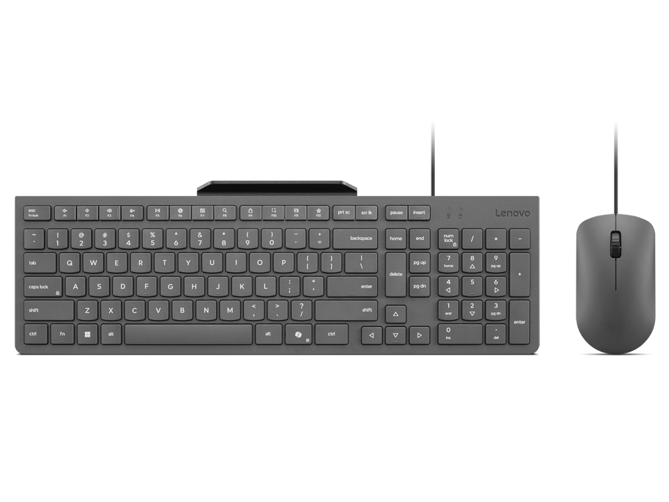 Lenovo 310 USB Combo Keyboard and Mouse US English 103P Black