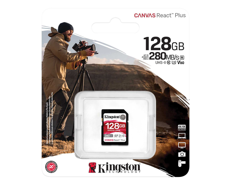 KINGSTON Memory Card SDR2V6 128 GB 128 GB SDXC UHS 280 R 150 W U3 V60