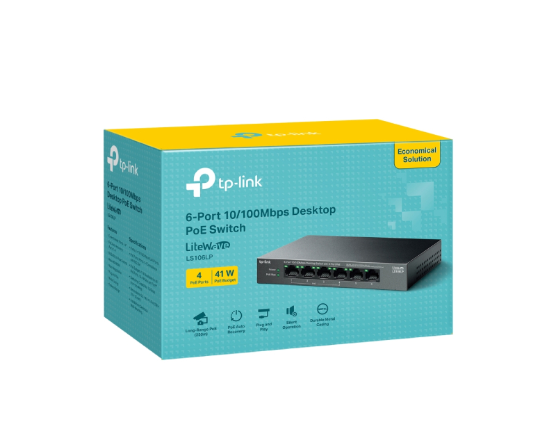 TP-Link LS106LP(UN) 6-port 10/100mbps Desktop switch