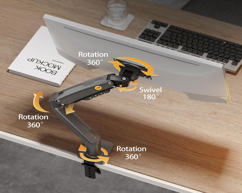 F80 stoni nosač za monitor mat crni 17-30 inča
