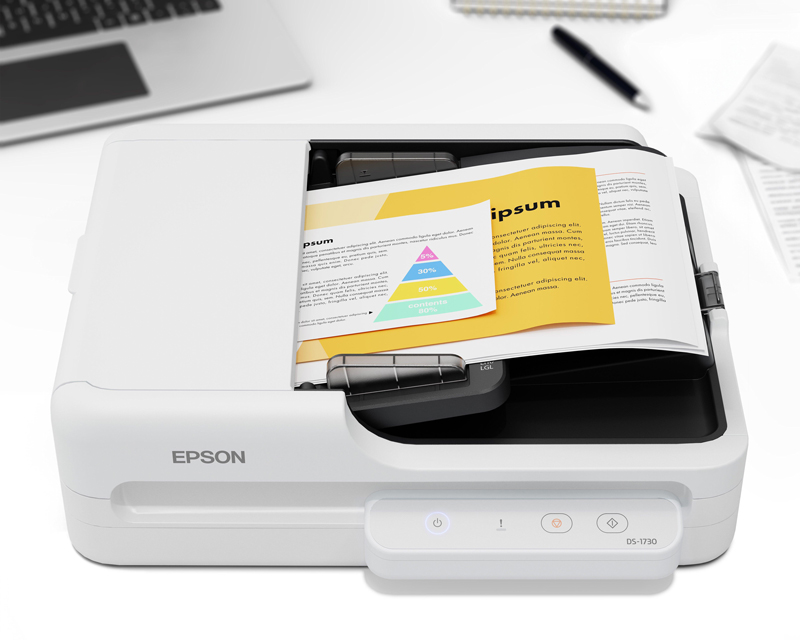 EPSON Scanner WorkForce DS-1730, Flatbed A4, ADF (60 pages), 30 ppm, duplex, USB 3.0