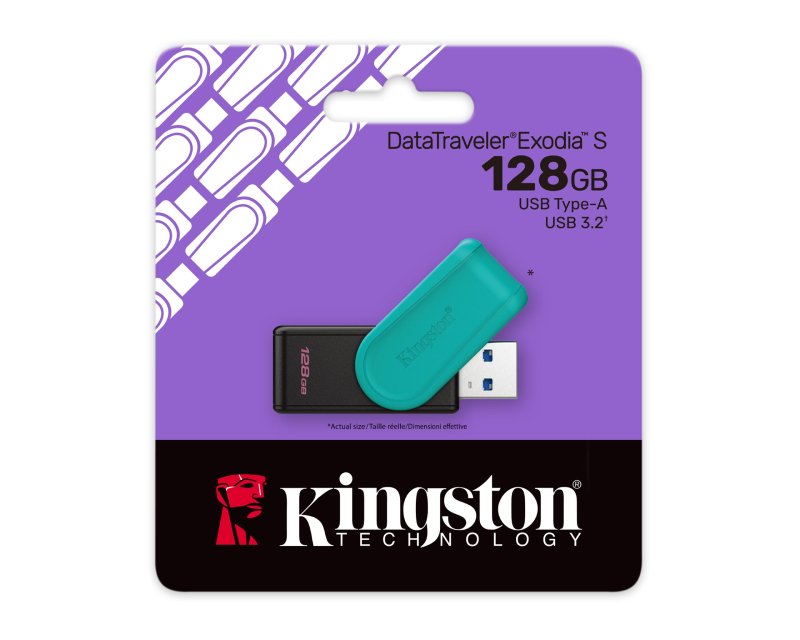 Kingston DataTraveler Exodia 128GB USB 3.2 Gen 1 Flash Drive – DTXS/128GB