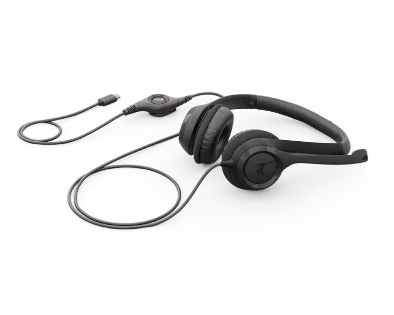 Logitech H390 Stereo USB-C slušalice sa mikrofonom crne