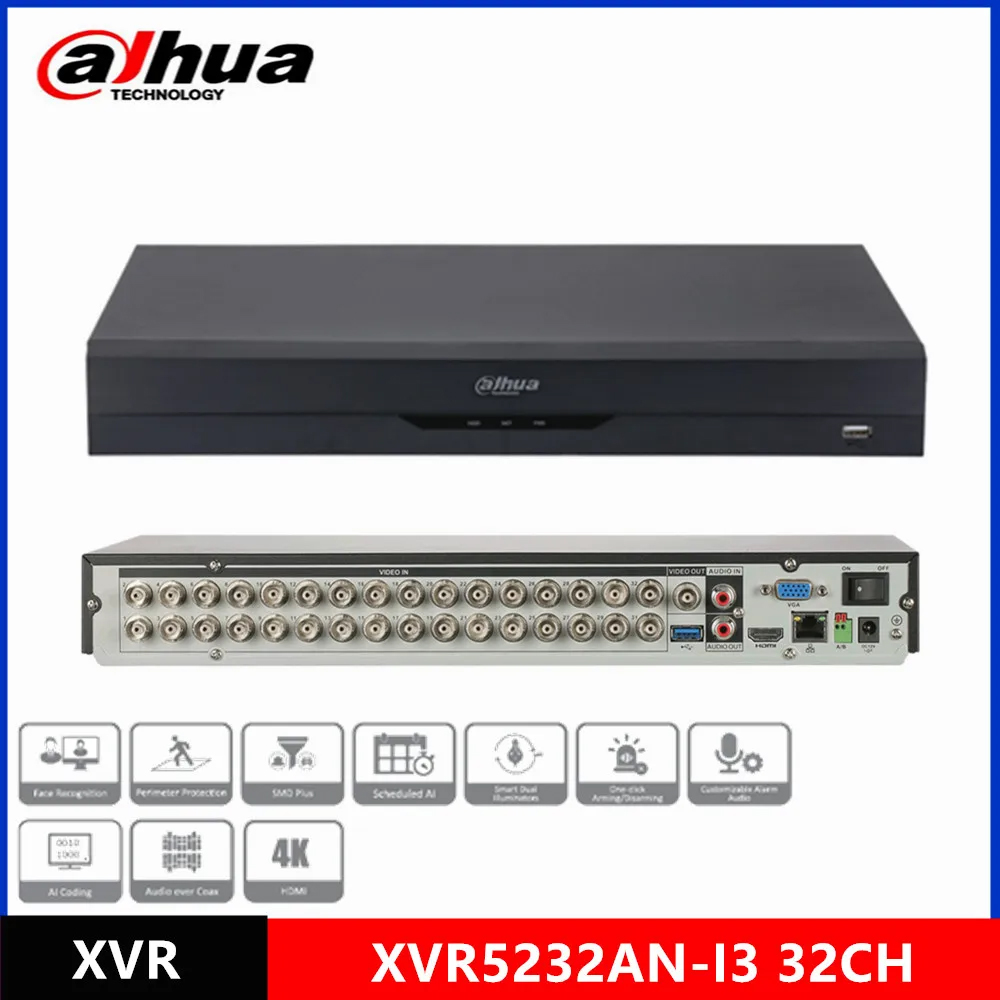 Dahua XVR5232AN-I3/T 32CH Penta-brid 5MP/1080P 1U 2HDDs WizSense