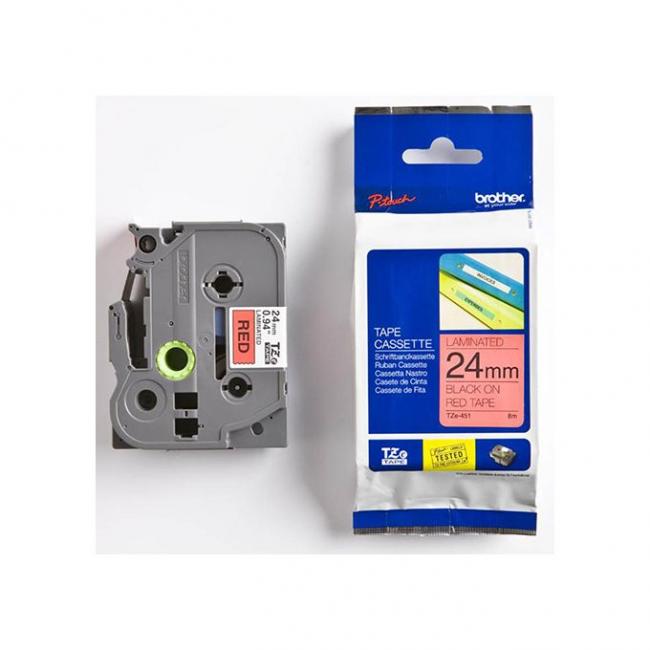 Lam traka 24 mm crno crveno TZE451