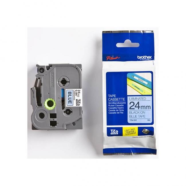 BROTHER Lam traka 24mm crno plavo TZE551