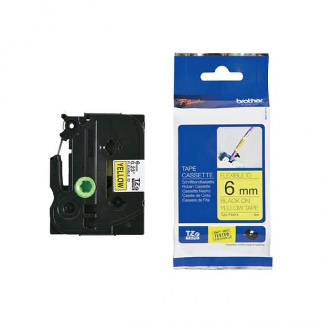 BROTHER Lam fleksi traka 6 mm crno žuto TZEFX611