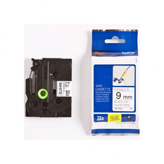 BROTHER Lam fleksi traka 9 mm crno belo TZEFX221