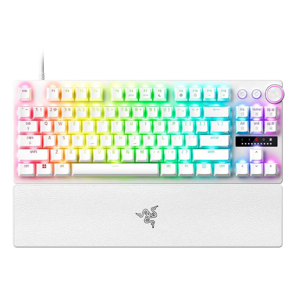 RAZER Huntsman V3 Pro Tenkeyless 2025 - 8K Tenkeyless Analog Optical Esports Keyboard - White Edition