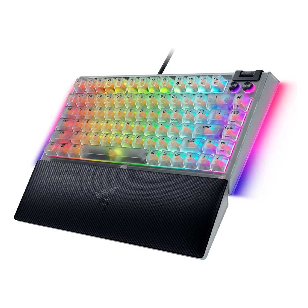 RAZER BlackWidow V4 75% - Hot-swappable Mechanical Gaming Keyboard - Phantom White Edition - US Layout