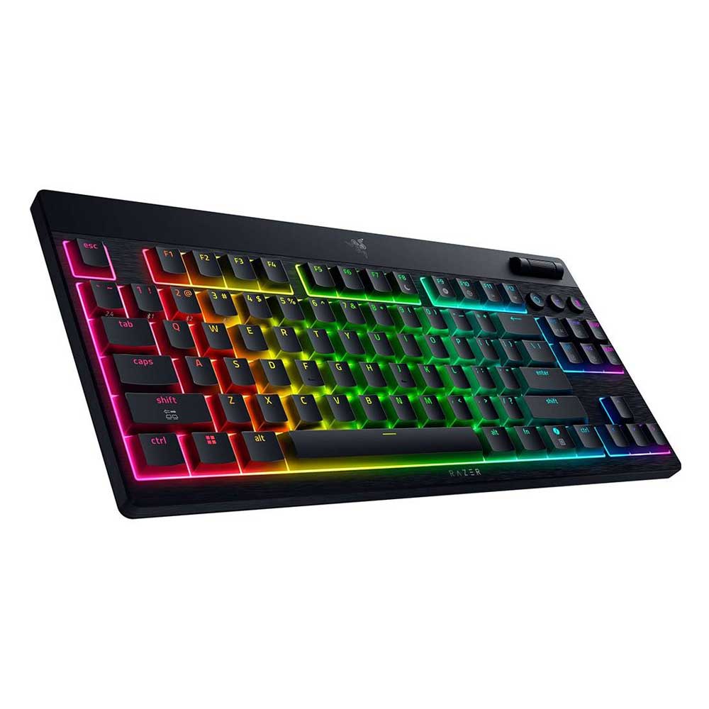 RAZER BlackWidow V4 Low-profile Tenkeyless HyperSpeed - Wireless MechanicalGaming Keyboard (Green Switch)