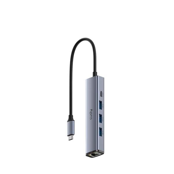 CUDY Adapter-konverter Cudy UH605 USB Tip C-3xUSB 3.0+RJ45