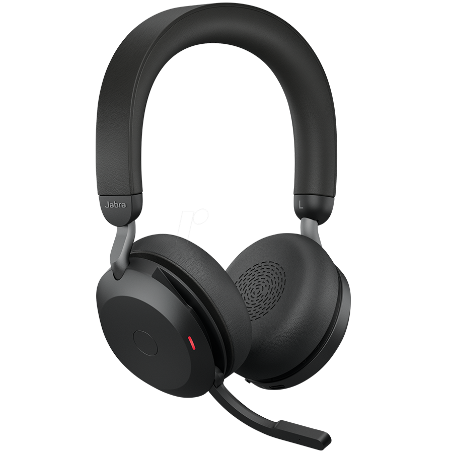 JABRA EVOLVE2 75, Link380a UC Stereo Stand Black, EVOLVE2 75 headset Black UC, Link 380 BT adapter USB-A UC, EVOLVE2 75 Deskstand USB-A,1.2m USB-C to USB-A cable, carry pouch, warranty and warning (safety leaflets)