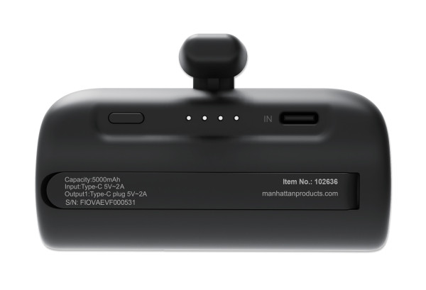 Manhattan Powerbank Manhattan 1026336 5000mAh 10W/Black/USB-C