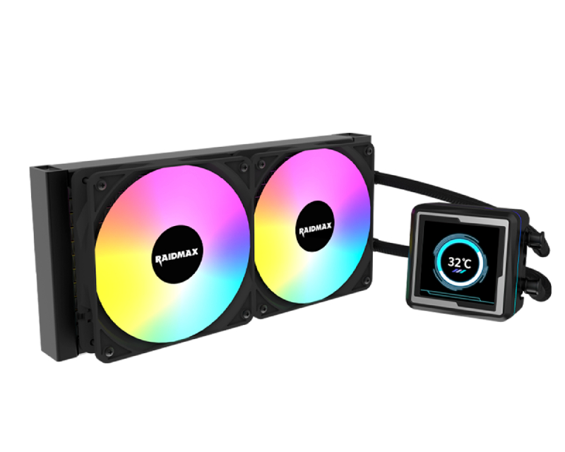 RAIDMAX LM240 ARGB CPU LIQUID COOLER WITH ANIMATION DISPLAY - Vodeno hlađenje crno (LM240BK) F