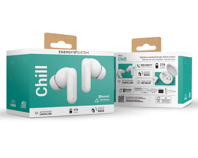 ENERGY SISTEM White Chill ANC Slušalice, Bele, M45992