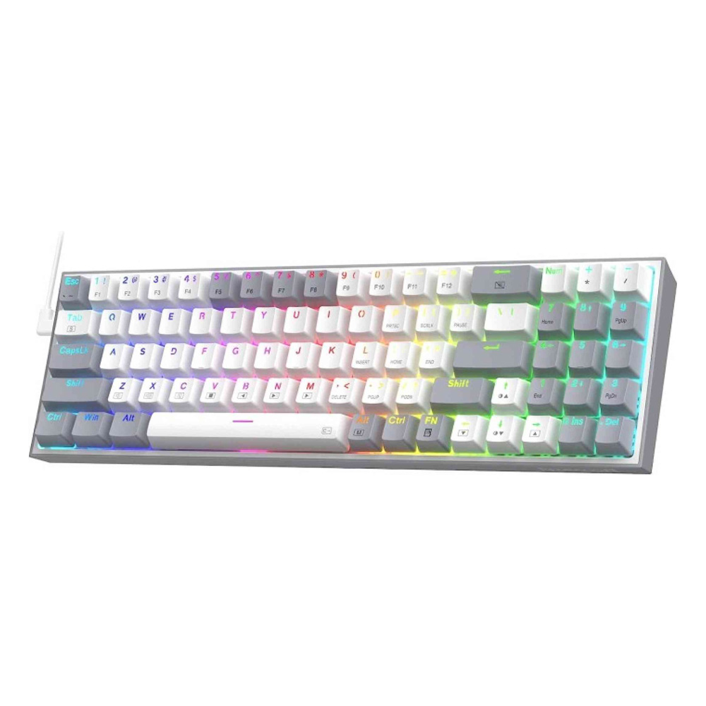 Redragon Pollux RGB Gaming Keyboard White Red Switch