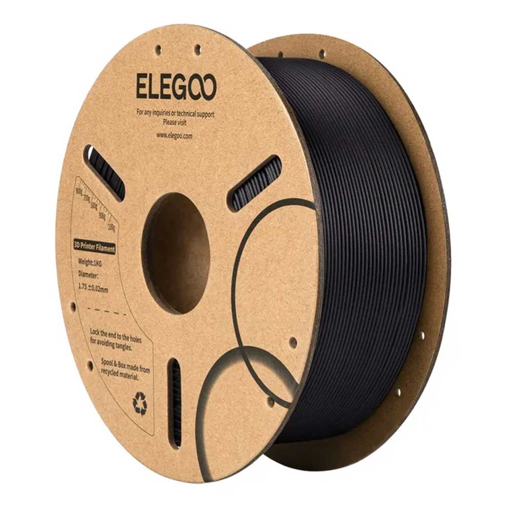 ELEGOO PLA-CF 1.75mm Carbon Fiber Black 1kg-Paper Plate