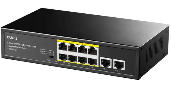 CUDY Svič 10/100 8+2-port PoE + 1Gbps RJ45 Cudy FS1010PG 120W